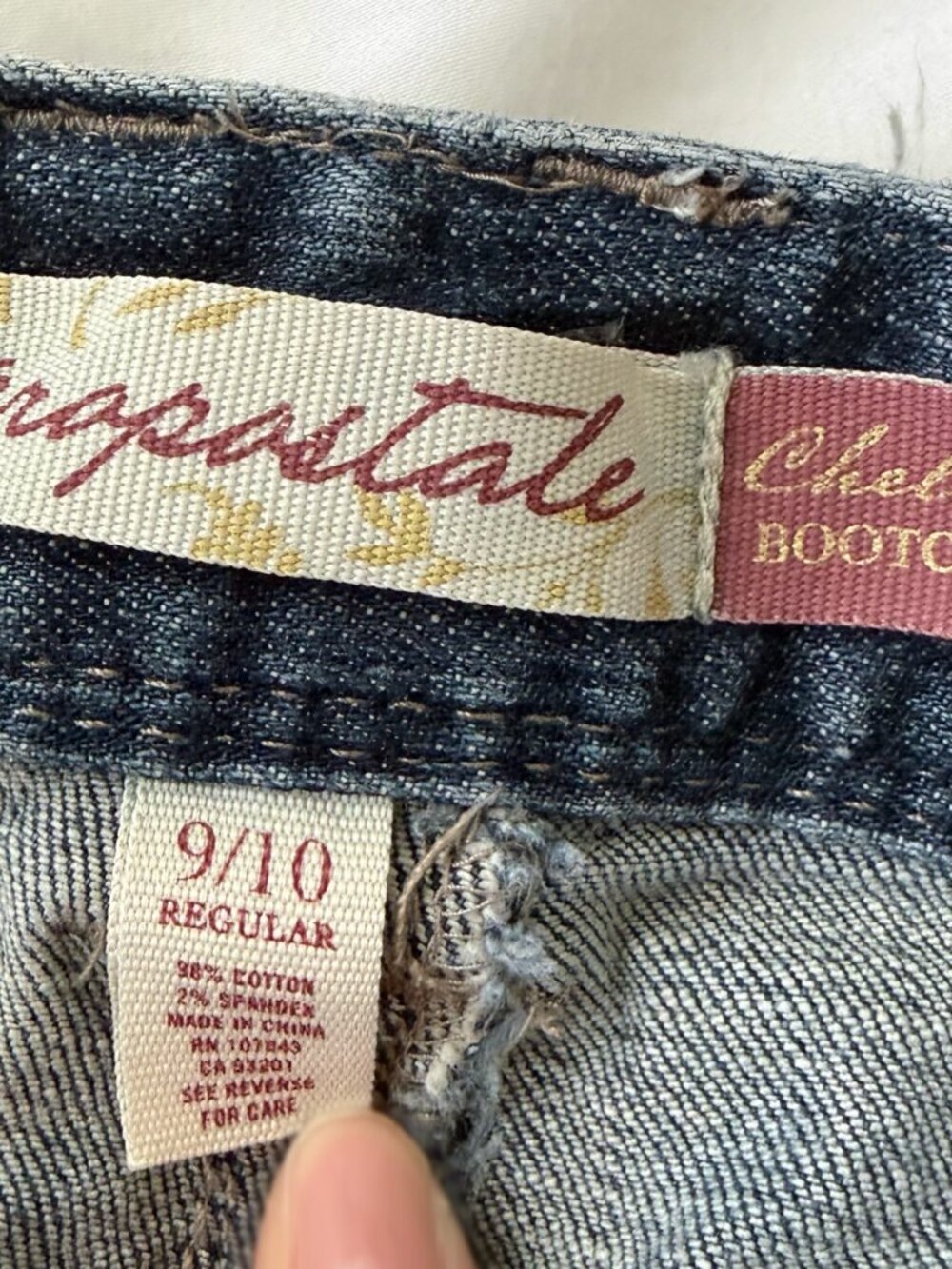 VTG Y2K Aéropostale Chelsea Bootcut Jeans Womens 9/10 Low Rise Rhinestone - Picture 5 of 12